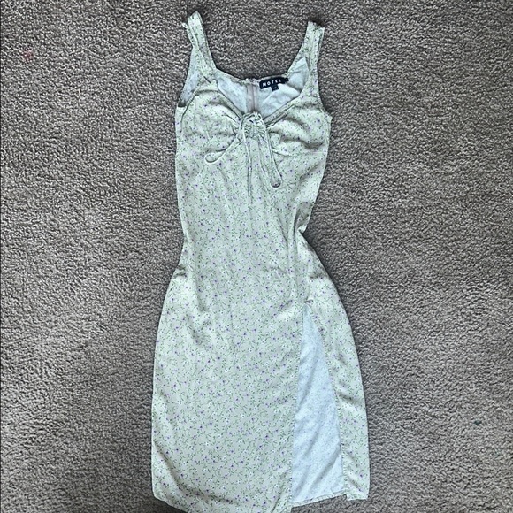 Motel Rocks Green Ribbed Midi Bodycon Dress - Picture 1 of 6